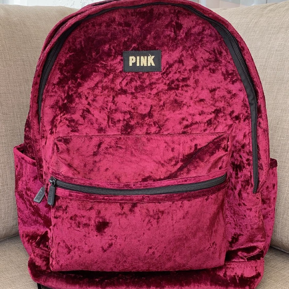 PINK Campus Velvet Backpack..great condition!